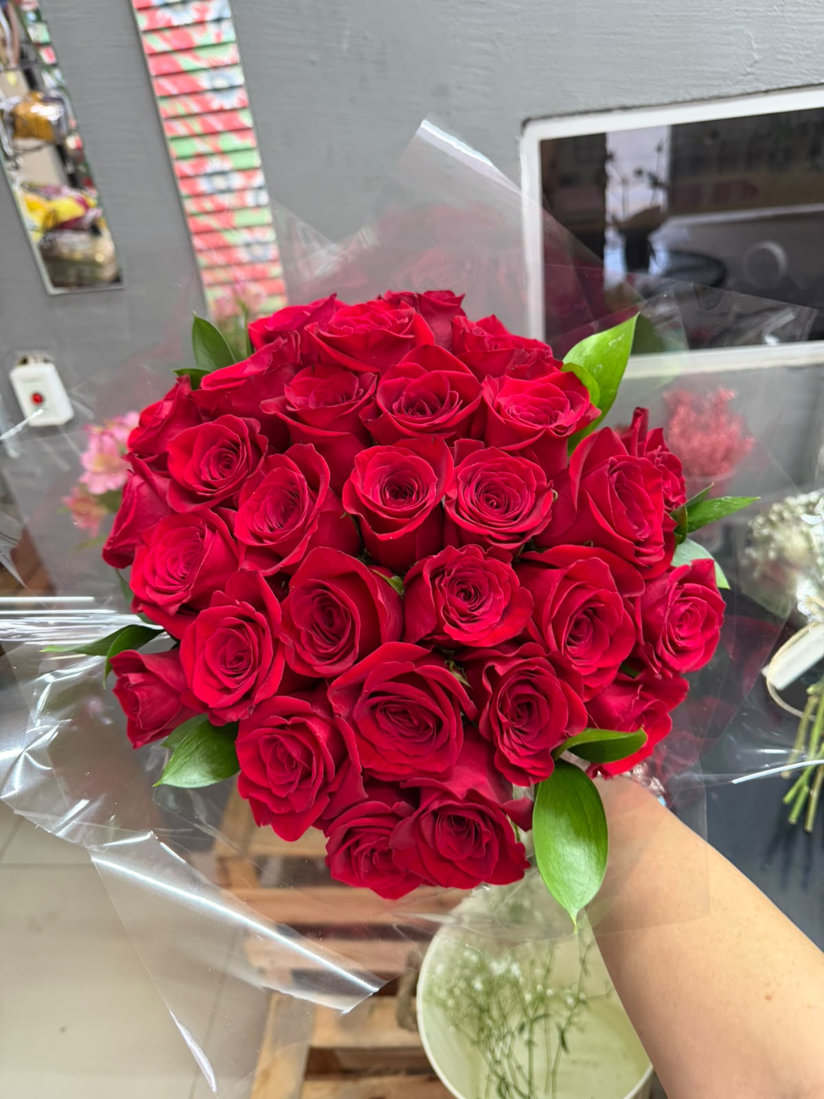 Buquê de rosas vermelhas
